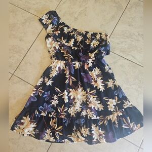 One Shoulder Floral Summer Dress